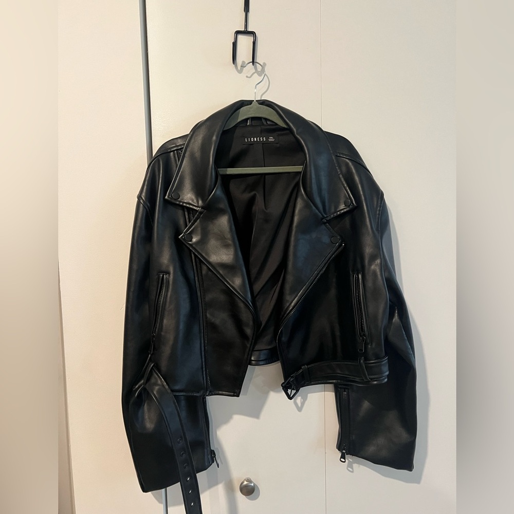 Lioness Black Leather Jacket